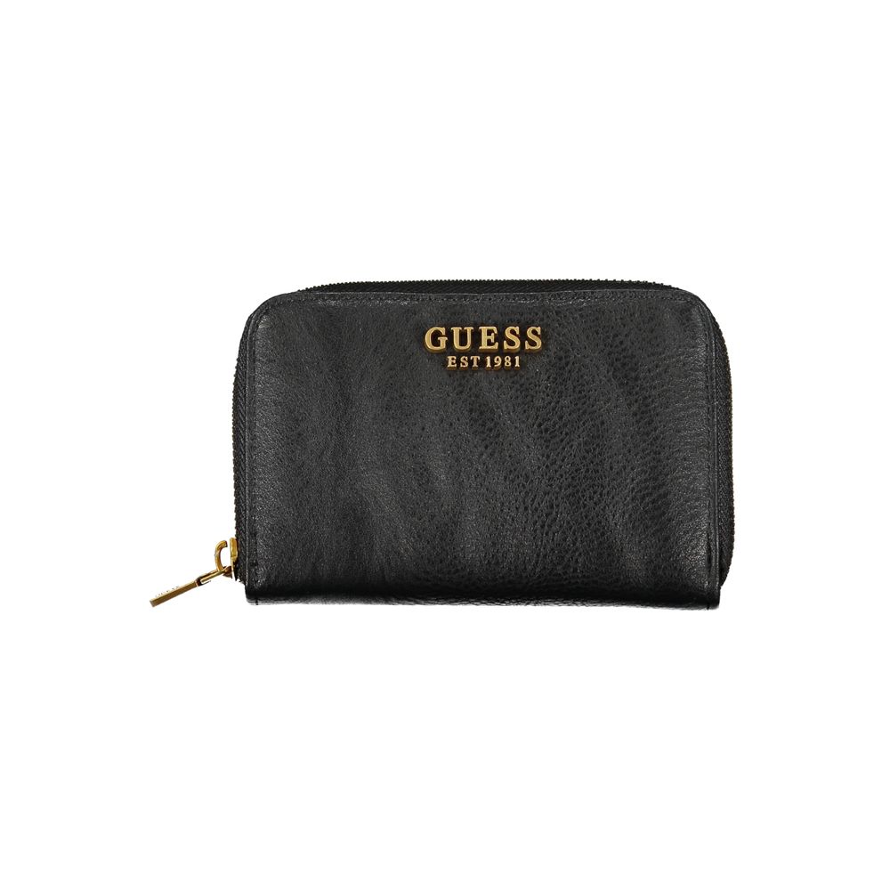 

Элегантный черный кошелек на молнии с несколькими отделениями Guess Shoes