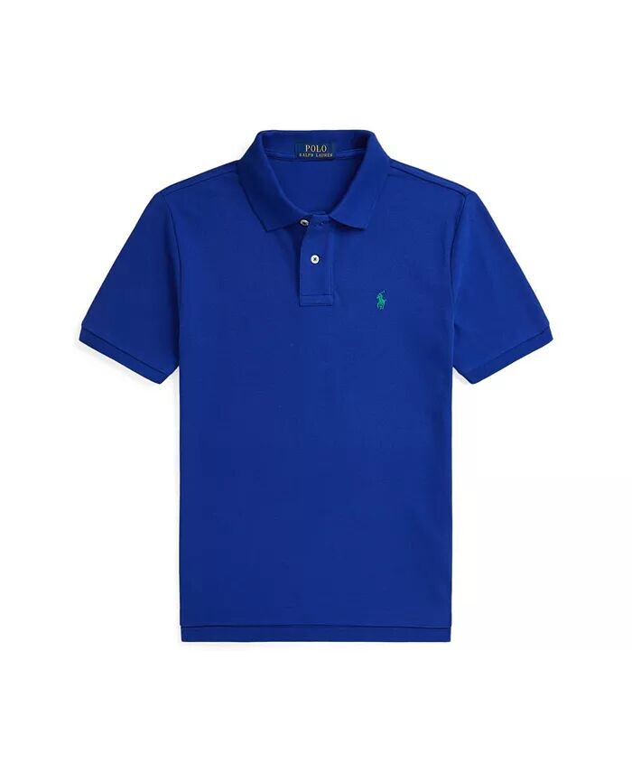 

Рубашка-поло из хлопковой сетки для мальчиков Big Boys Polo Ralph Lauren, синий
