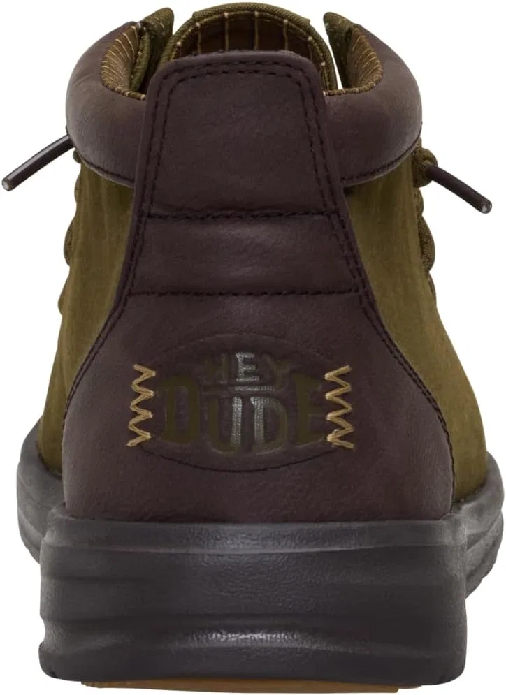 Лоферы HEYDUDE Wally Mid GripR Warmth, Dark Olive/Mole Brown — фото 4
