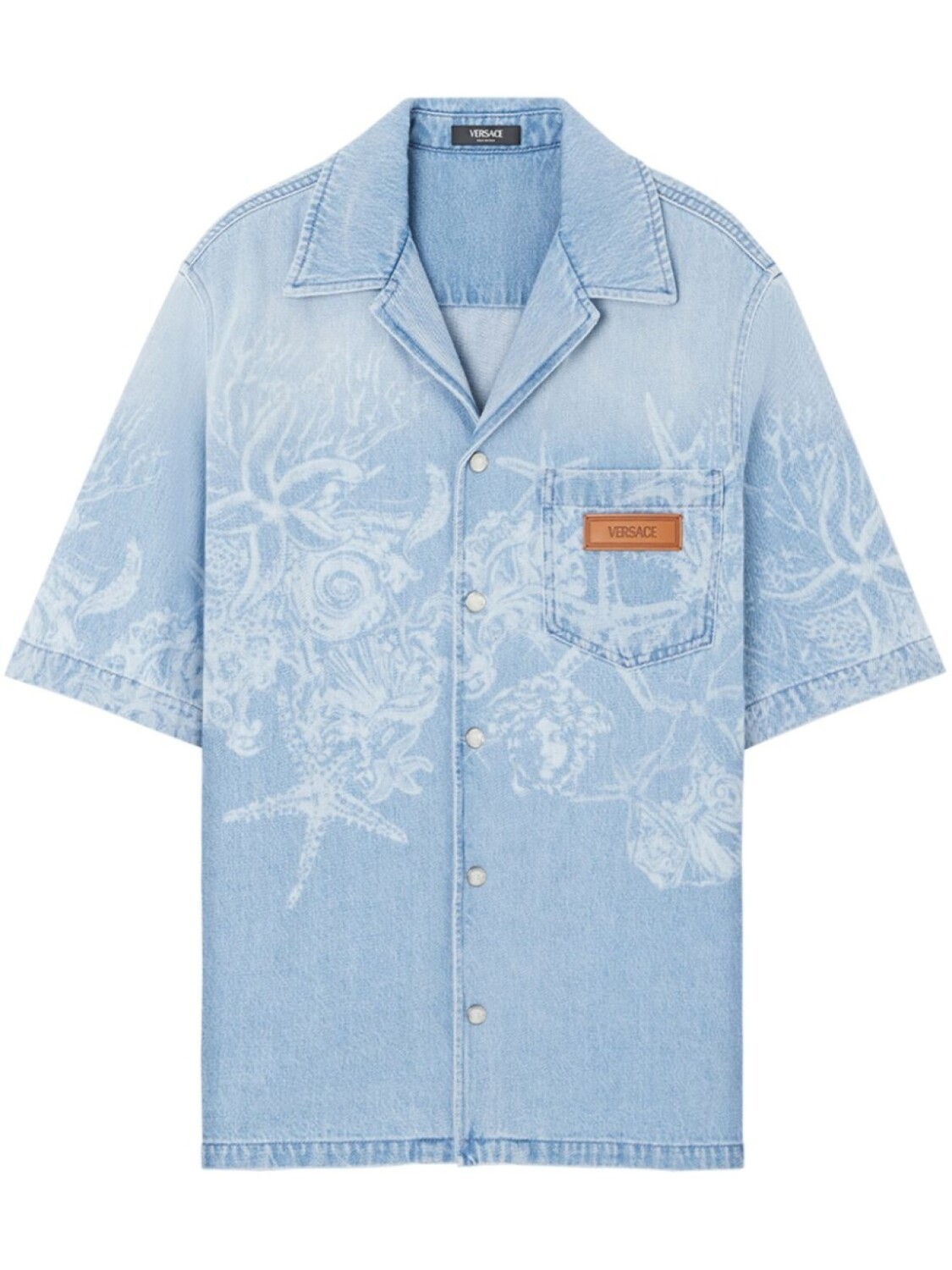 

Джинсовая рубашка Barocco Sea Versace, синий