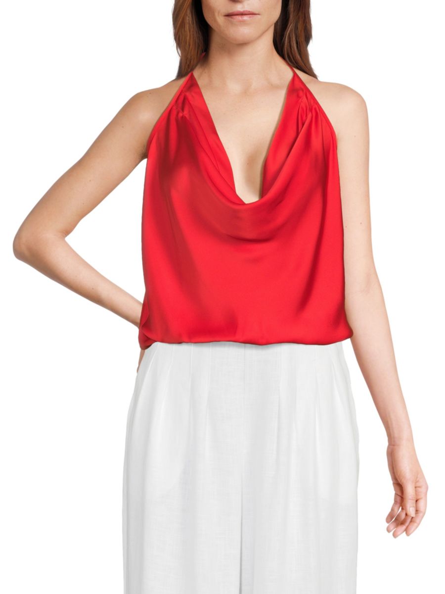 

Топ с халтернеем Hettie Ramy Brook, цвет Flame Red