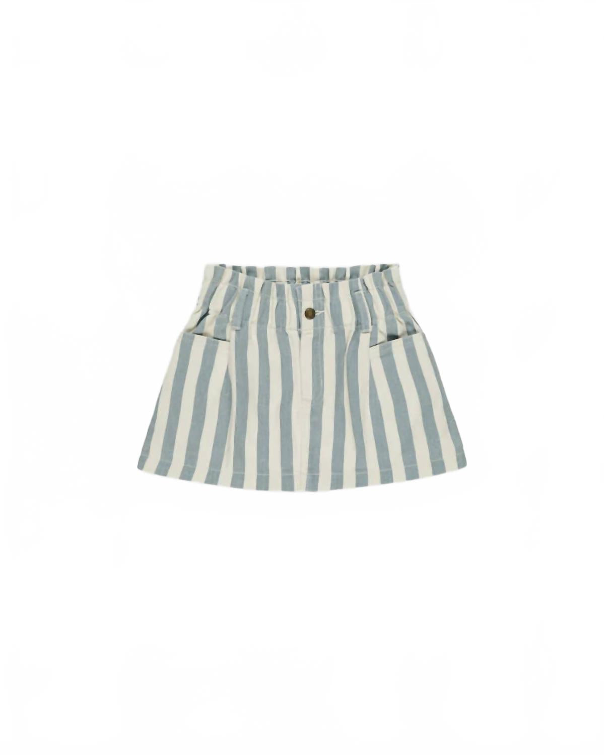 

Джинсовая мини-юбка для девочек в океанскую полоску Rylee + Cru, Ocean Stripe