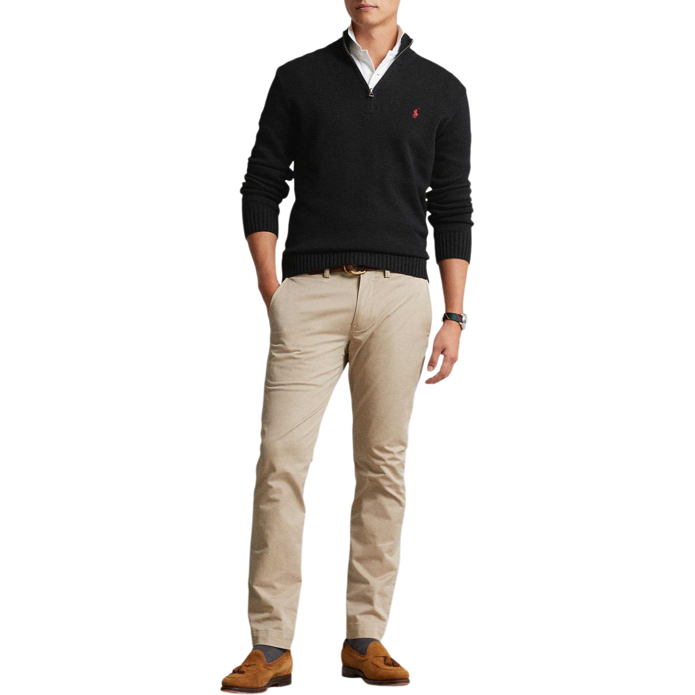 Короткая хлопковая толстовка на молнии Polo Ralph Lauren, черный — фото 3