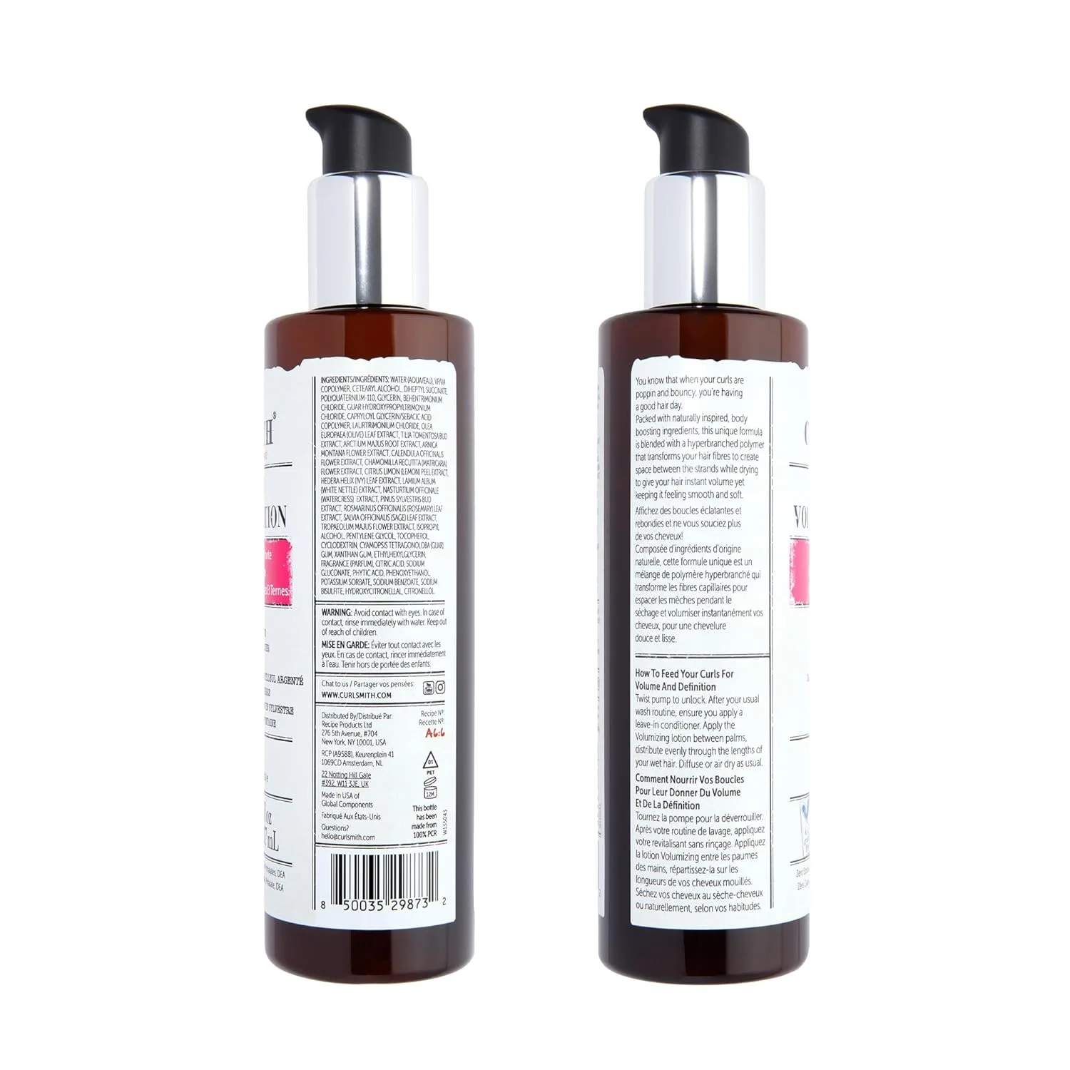 CURLSMITH - Лосьон для волос Full Body Volumizing, для объема и четкости локонов, не липкий, для волнистых, кудрявых и кучерявых волос, веганский (237 мл) — фото 2