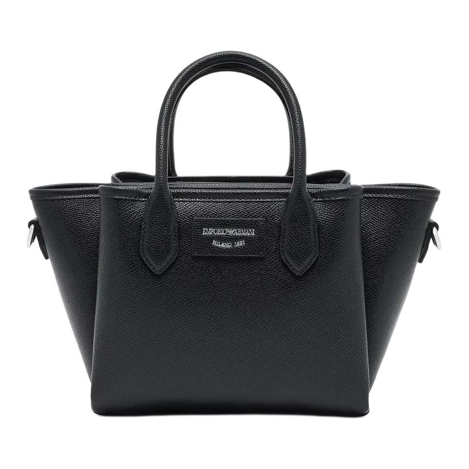 

EMPORIO ARMANI Полиуретановая сумка-шоппер, шоппинг-сумка, женская маленькая сумка black