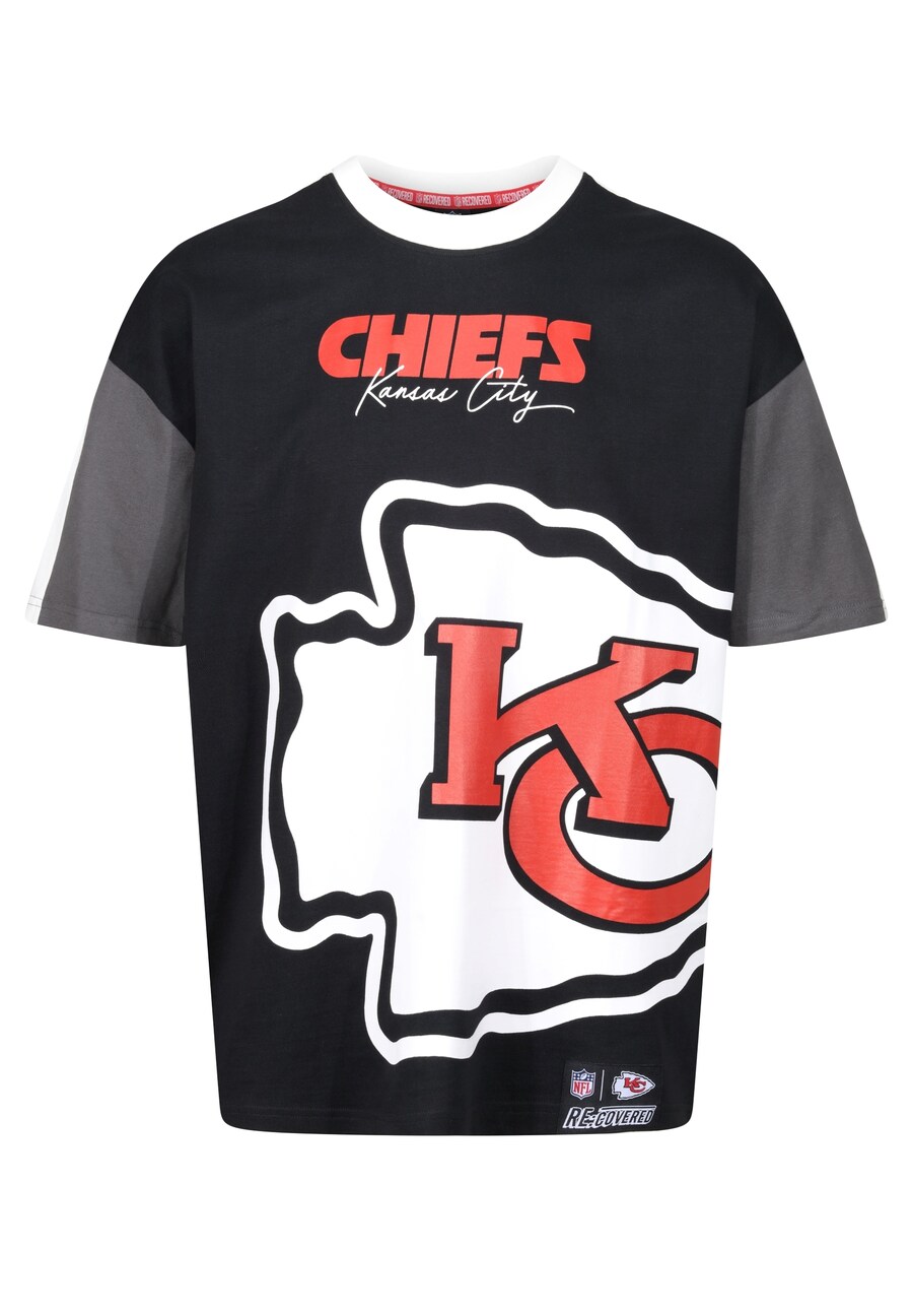 

Футболка Recovered NFL Chiefs Kansas City Cut and Sew Oversized, Black