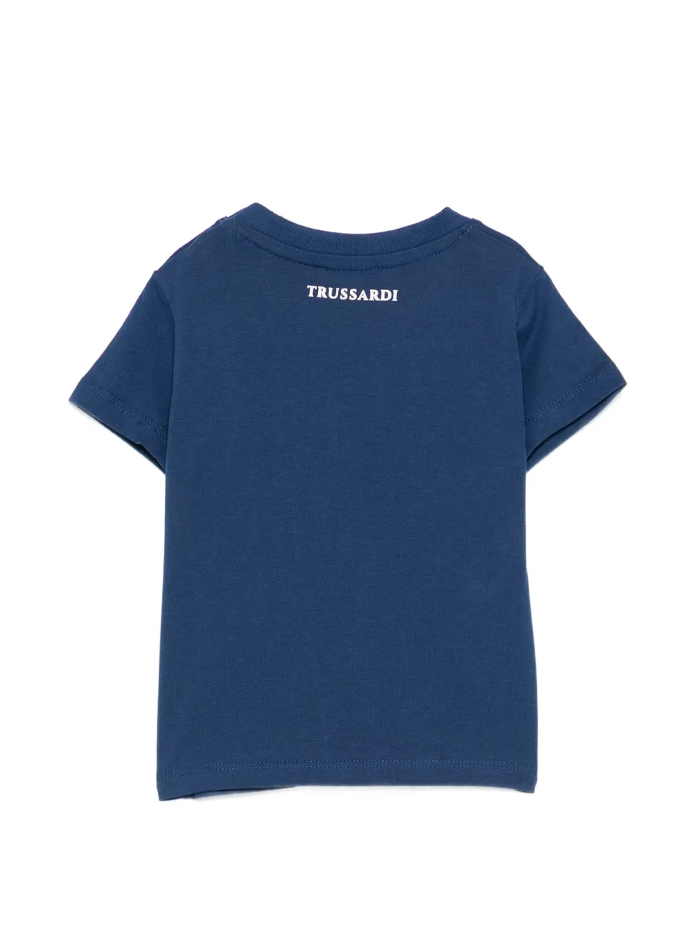 Футболка с вышитым логотипом Trussardi Junior, синий — фото 2