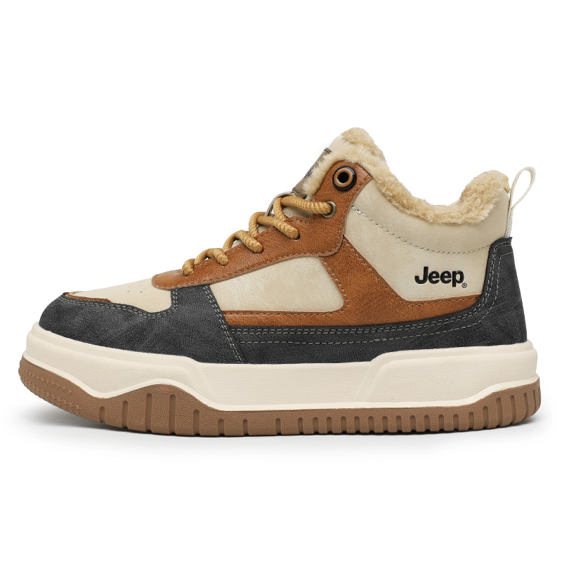 

Jeep Кроссовки для скейтбординга Mid top мужские, обертывающие, износостойкие и нескользящие, коричневые