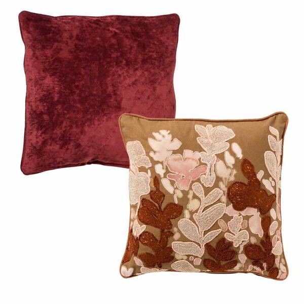 

Декоративная подушка hoii Autumn (2 шт), 45x45x45 см цвет merlot