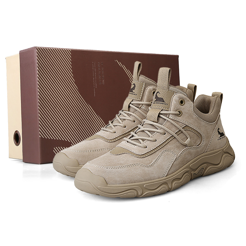 

BECK Против скольжения и износостойкие низкие уличные туфли для мужчин с эффектом увеличения роста - песочные, цвет Sand