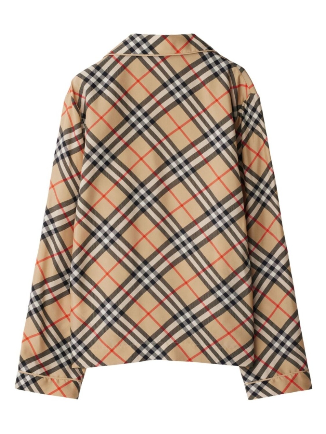 Пижамный топ Burberry Vintage Check, нейтральный цвет — фото 2