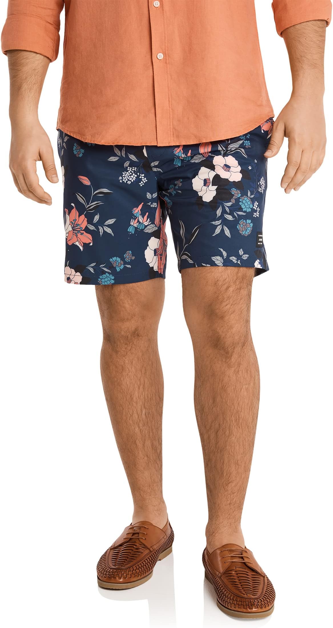 

Пляжные шорты Johnny Bigg Big & Tall Maldives Floral Print Swim Shorts, розовый