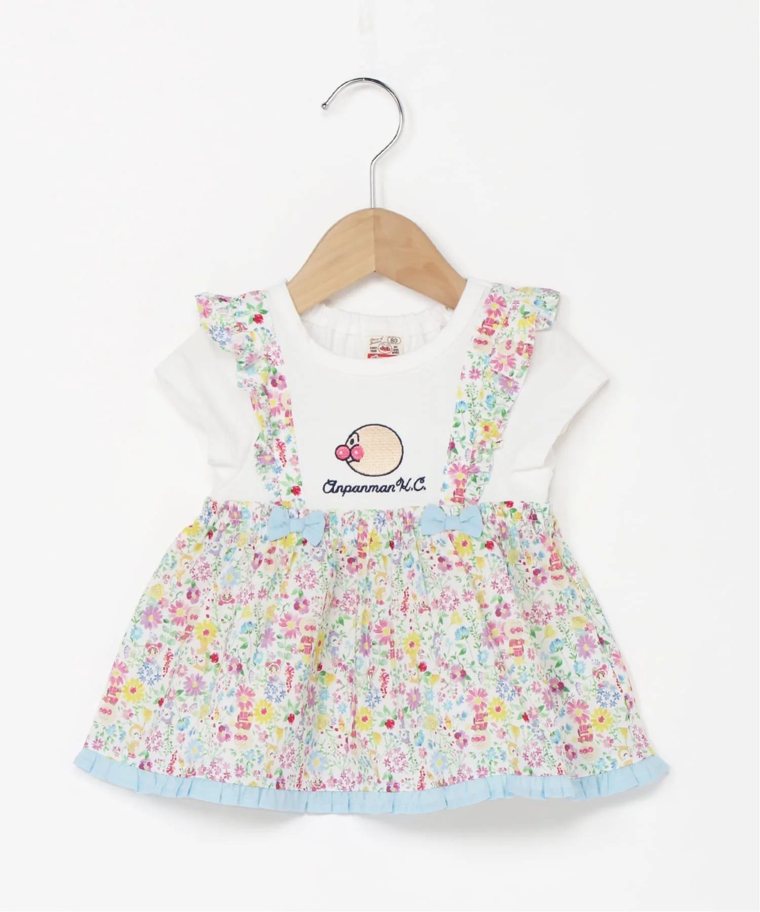 Детская коллекция ANPANMAN / (K) Туника для стыковки с цветочным принтом Anpanman Kids Collection, Off-white