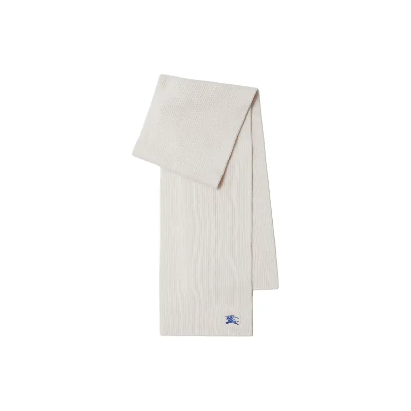 

Burberry Вышитый кашемировый шарф EKD, White