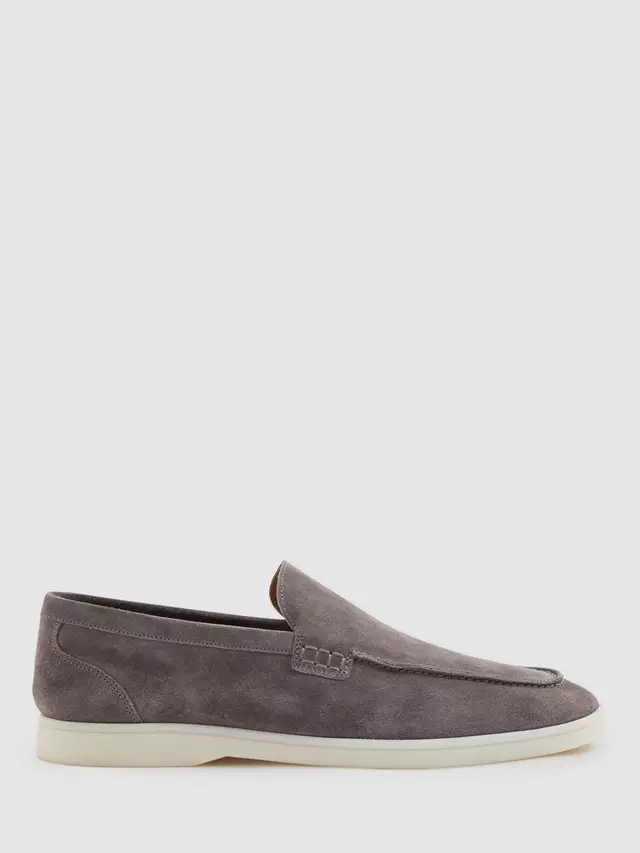 

Лоферы Reiss Kason Suede, серый