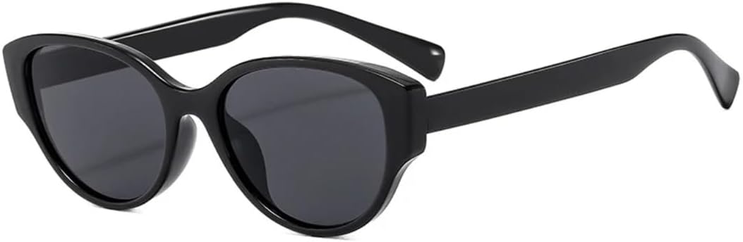 

Винтажные солнцезащитные очки «кошачий глаз» для женщин, маленькая оправа, для мужчин, для активного отдыха, путешествий, вождения, защита от УФ-излучения UV400 TVTBBVV, Black Gray