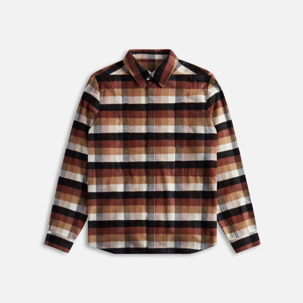 

Рубашка Rick Owens Fogpocket Outershirt, цвет Throat Plaid