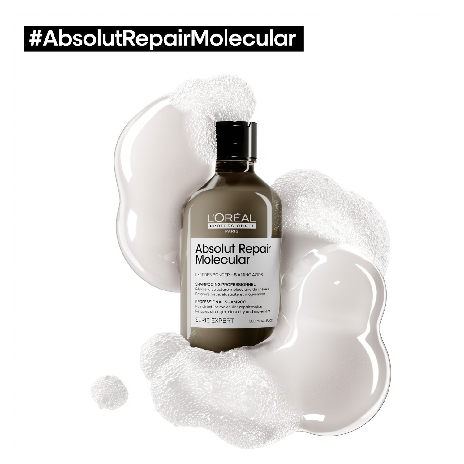 Шампунь serie expert absolut repair molecular L Oreal Professionnel Paris, объем 500 мл — фото 4
