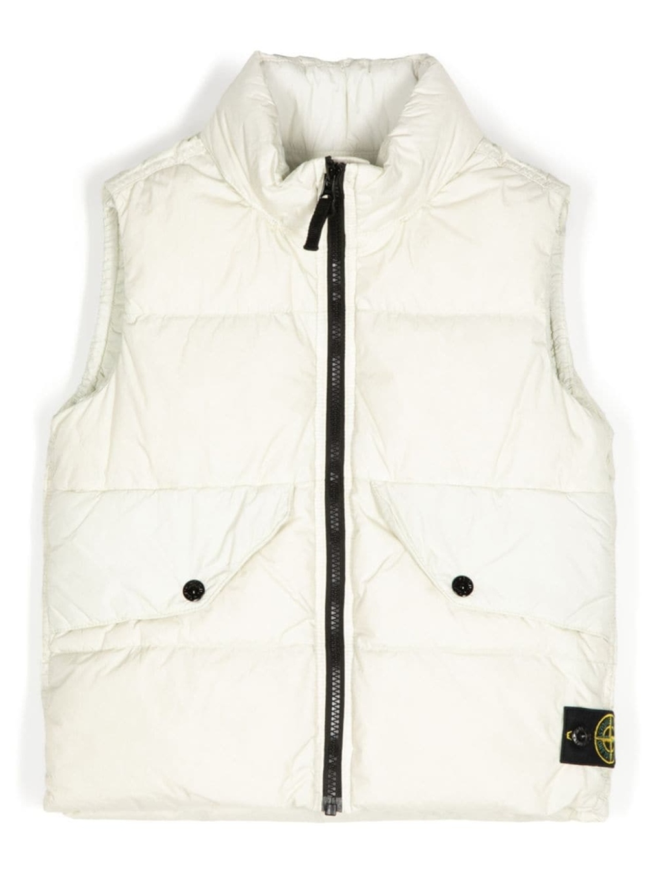 

Stone Island Junior пуховик с нашивкой Compass, серый