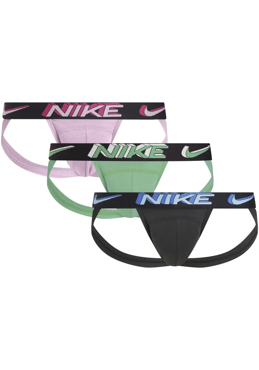 

NIKE Стринги для нижнего белья "JOCK STRAP 3PK" (упаковка, 3 шт., 3 шт.), с эластичным поясом с логотипом NIKE Nike Underwear, зеленый