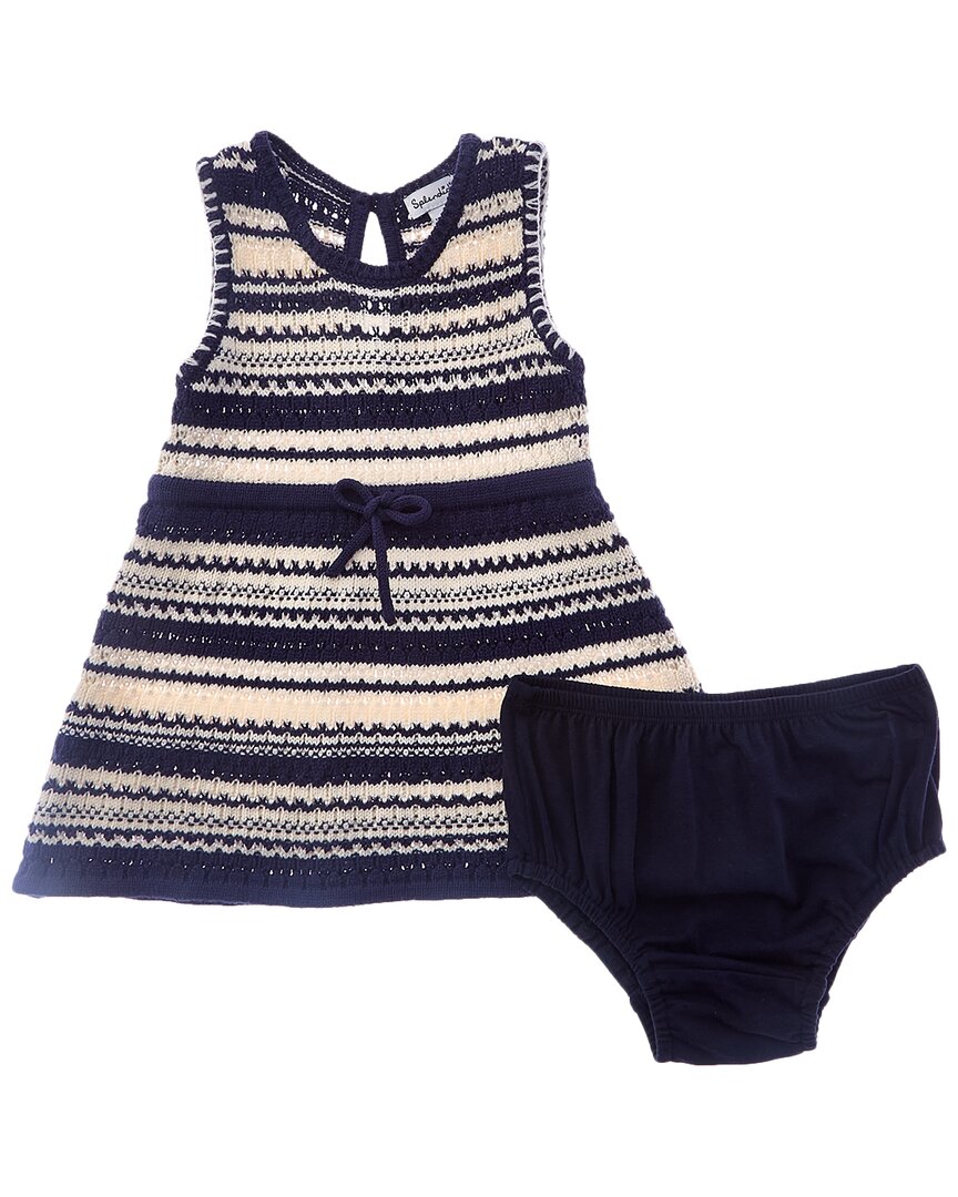 

Великолепное платье-свитер в полоску Splendid, синий