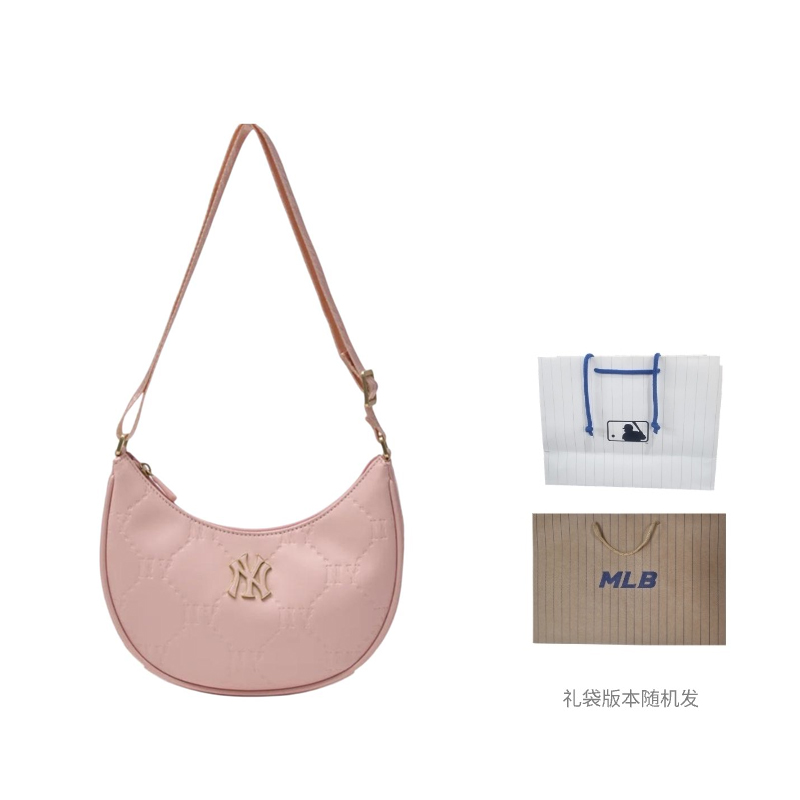 

MLB Женская сумка через плечо из искусственной кожи розового цвета, Pink+Shopping Bag