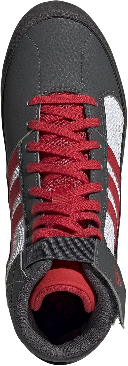Мужские борцовские кроссовки adidas HVC 2, белый/красный/серый — фото 3