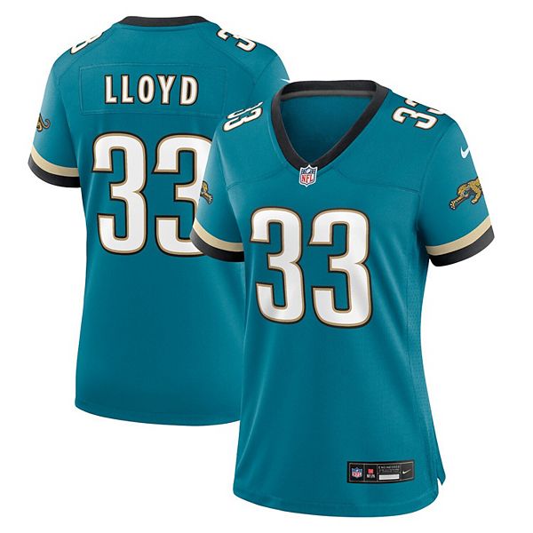 

Женская футболка Devin Lloyd Teal Jacksonville Jaguars Prowler Throwback Game Nike