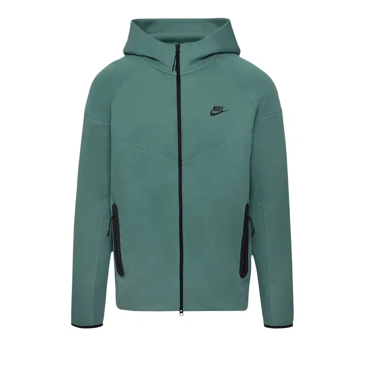 Худи на молнии Nike Sportswear Tech Fleece Windrunner, зеленый