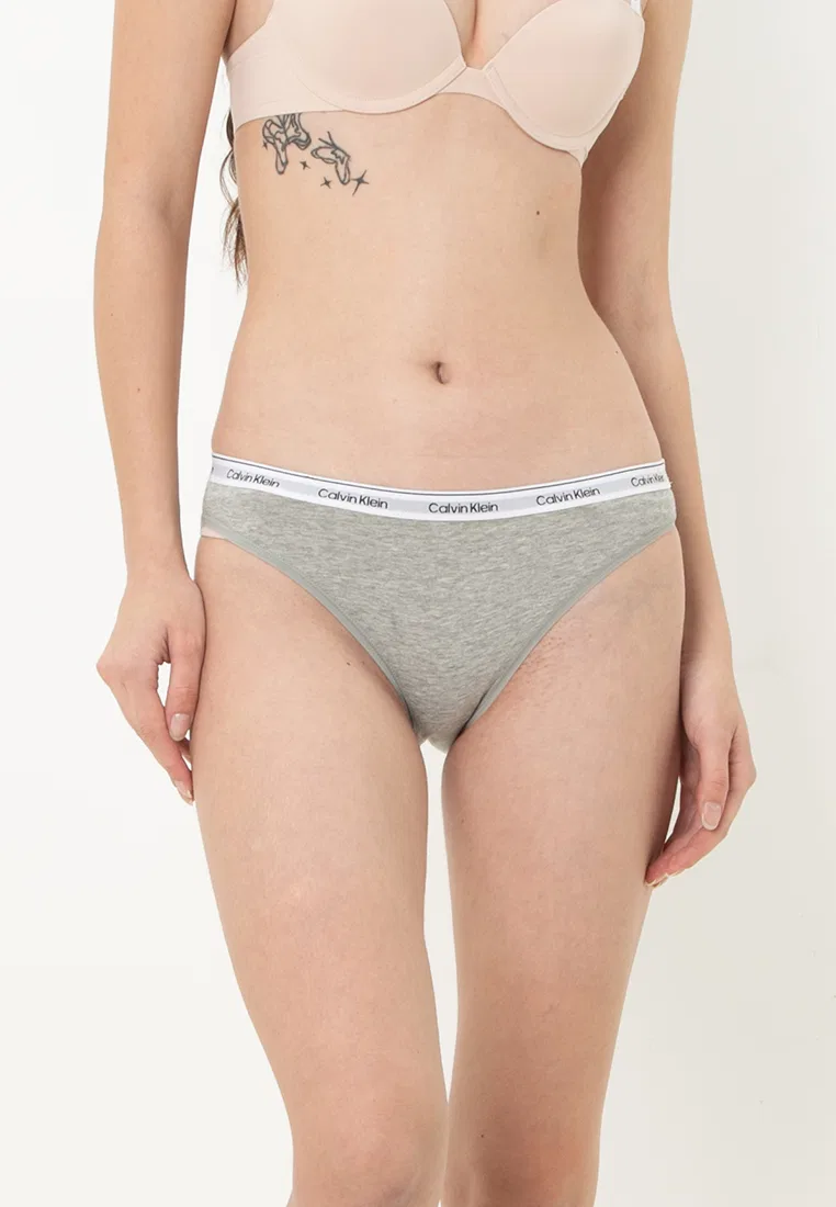 Бикини-трусы, логотип, Calvin Klein, серый