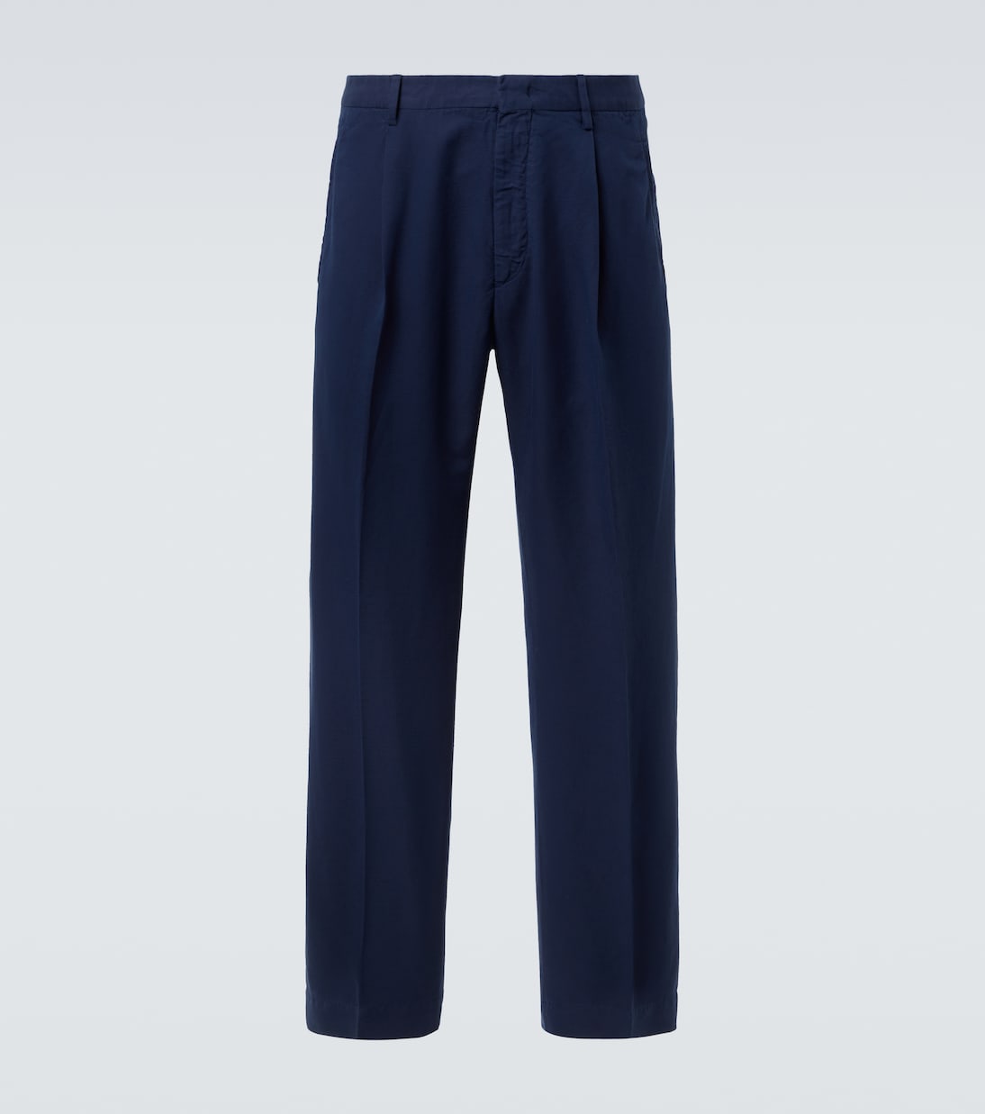 

Льняные и хлопковые брюки-чиносы Slowear, темно-синий