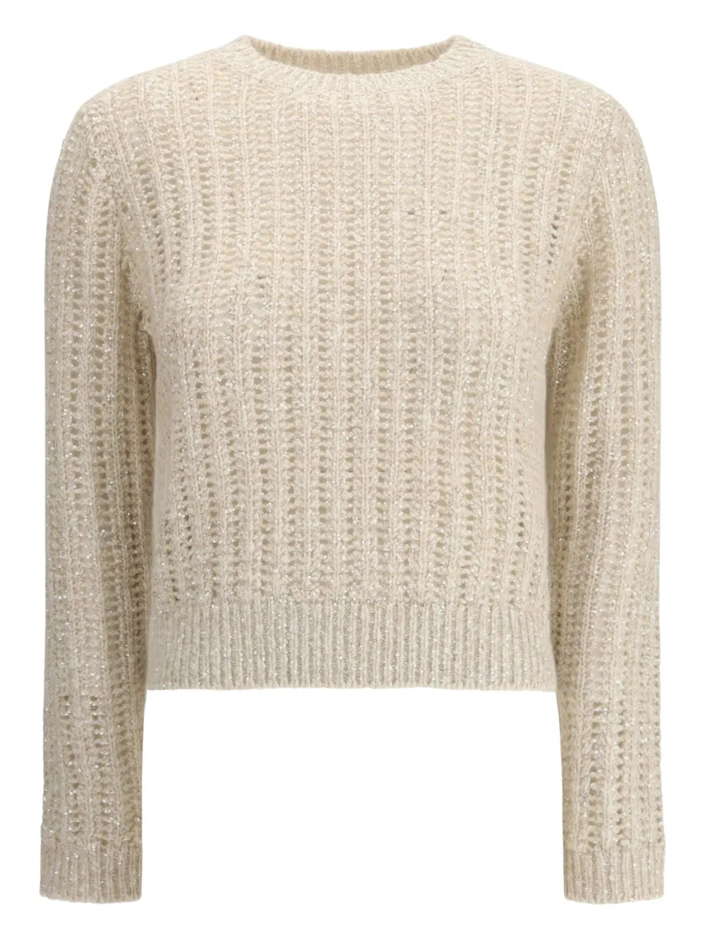 

Свитер, украшенный пайетками Brunello Cucinelli, нейтральный