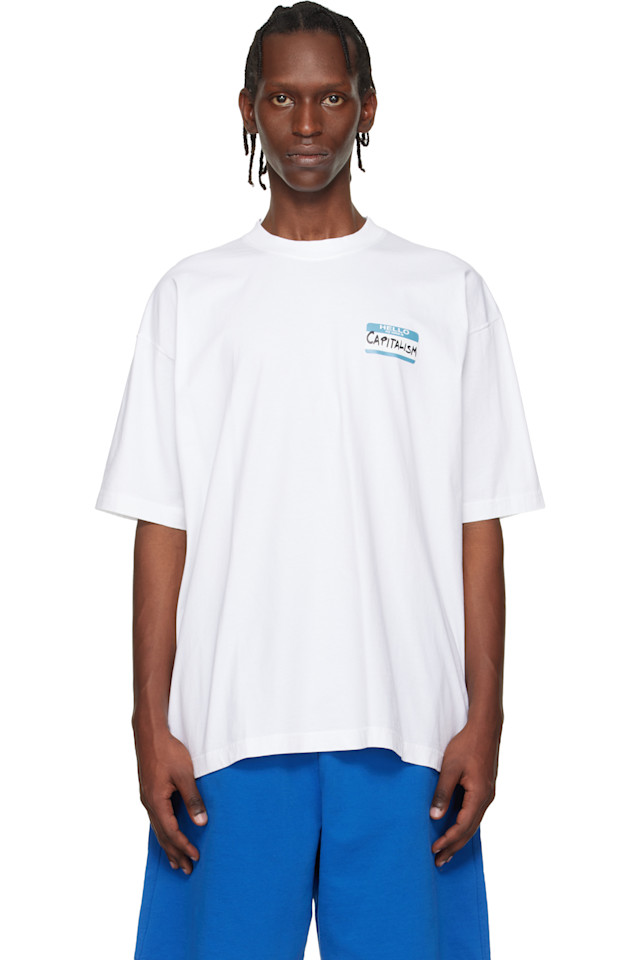 

Футболка с наклейкой Vetements, белый