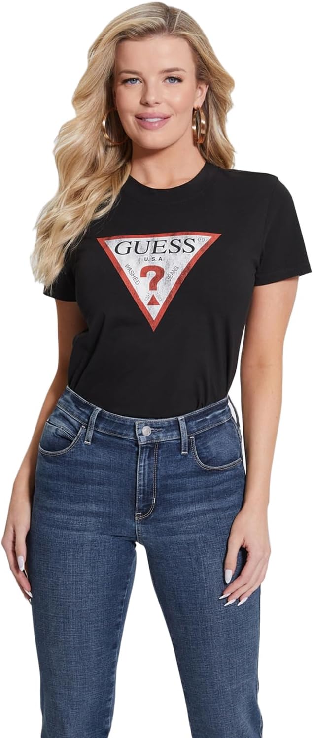 

Футболка Guess Essential с коротким рукавом, классический крой, с логотипом, Jet Black, Черный, Футболка Guess Essential с коротким рукавом, классический крой, с логотипом, Jet Black