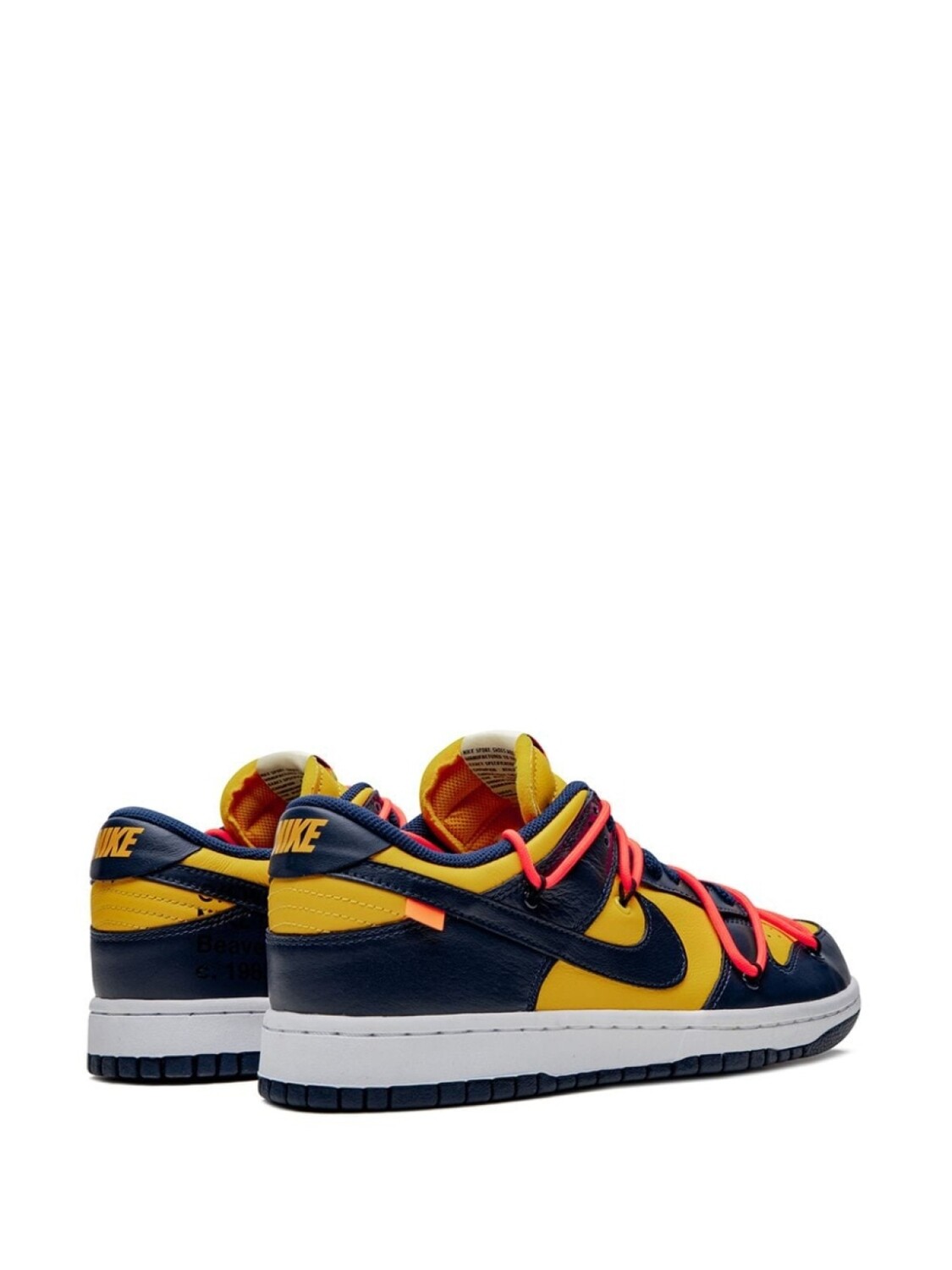 Кроссовки Dunk Low University Gold Nike X Off-White, синий — фото 3