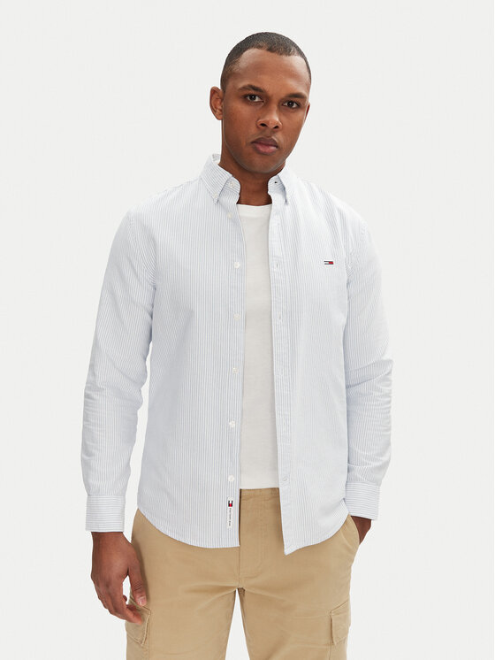 

Рубашка облегающего кроя DM0DM20668 Tommy Jeans, синий