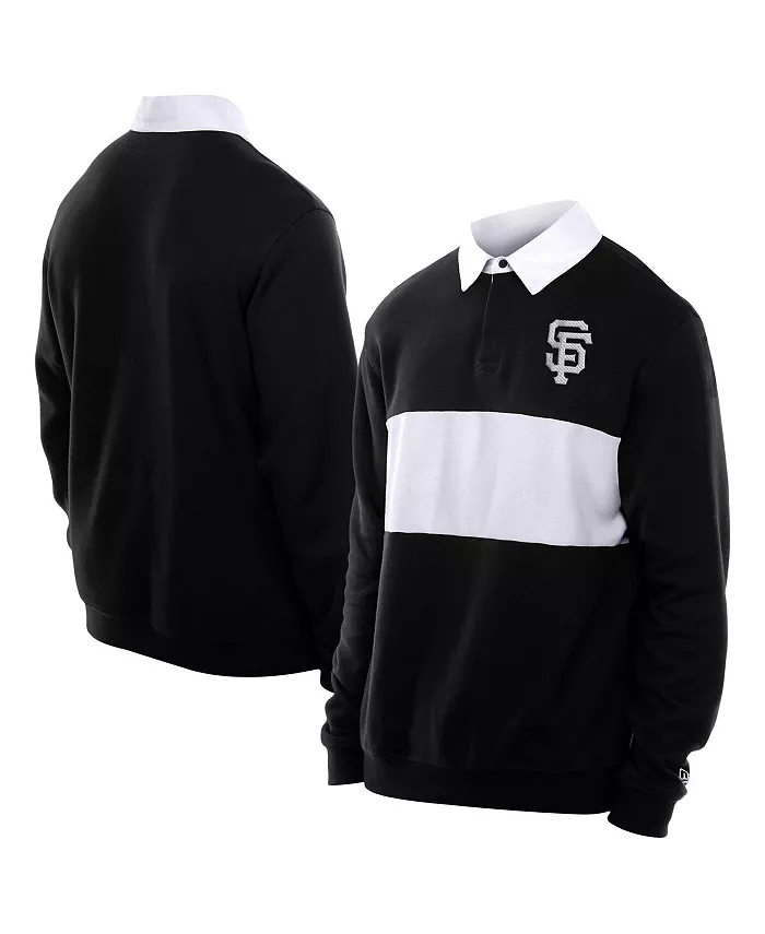 

Мужская черная рубашка-поло San Francisco Giants Throwback Prep Color Block Rugby New Era