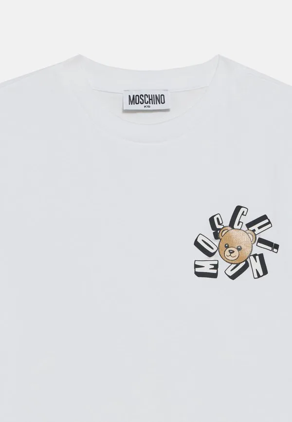 Футболка унисекс с принтом addition Moschino, Bianco Ottico — фото 3