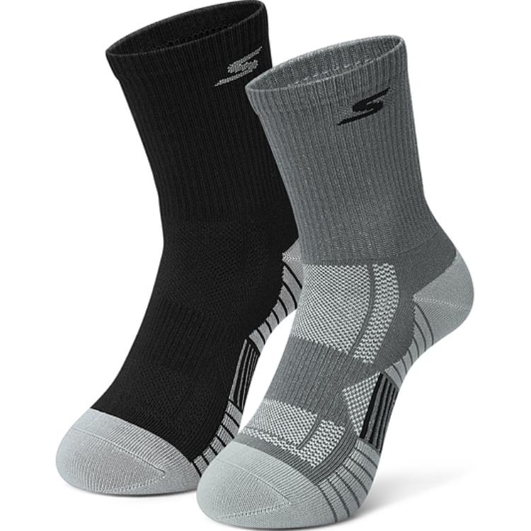 

Носки унисекс, 2 шт Skechers, 2 pairs (shark gray/black)