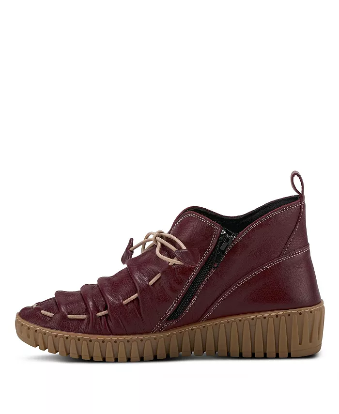 Туфли Nespea Premium Leather на танкетке с эластичной завязкой и съемной стелькой Spring Step, красный — фото 2