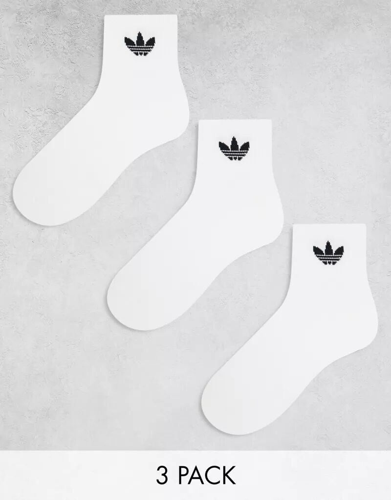 

Комплект из трех белых носков adidas Originals