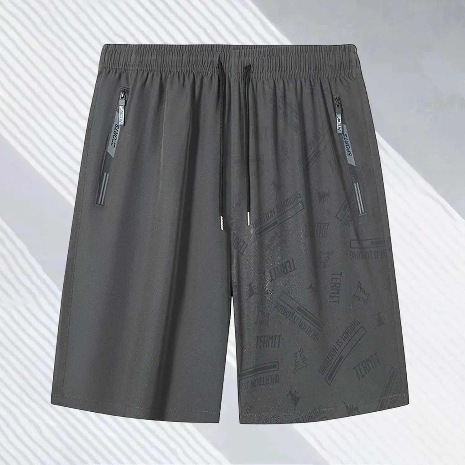 Шорты активные Ice Silk Stretch Quick-Dry, C19 Grey (water Effect) — фото 2