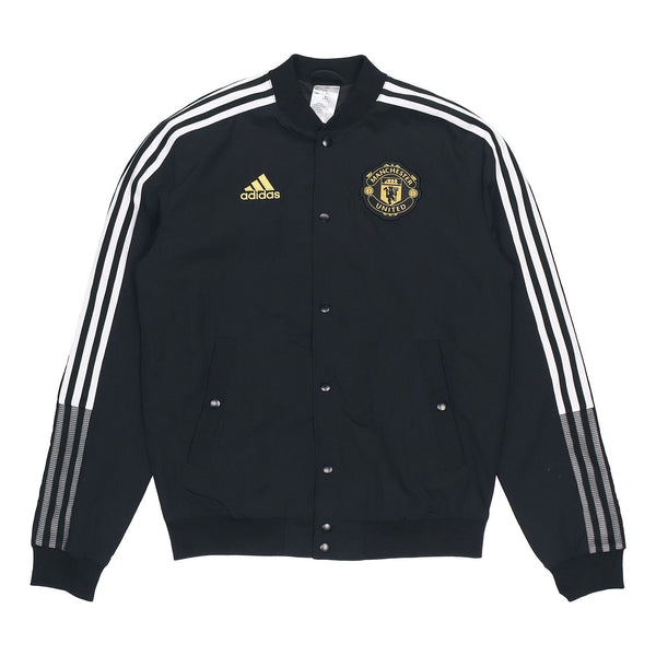 

Куртка adidas Mufc Cny Bomber Series Soccer/Football Sports Printing aviator Jacket Black, черный