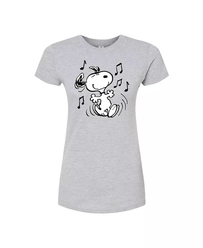 

Модная футболка для юниоров Hybrid Apparel с рисунком Peanuts Snoopy GOOD VIBES LLC, серый