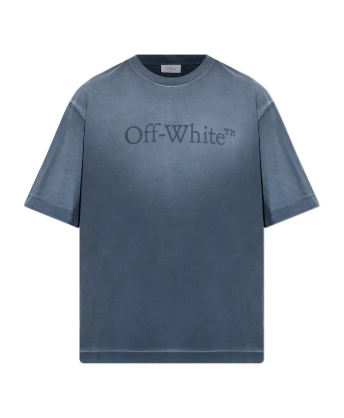 

Футболка с логотипом Off White, синий