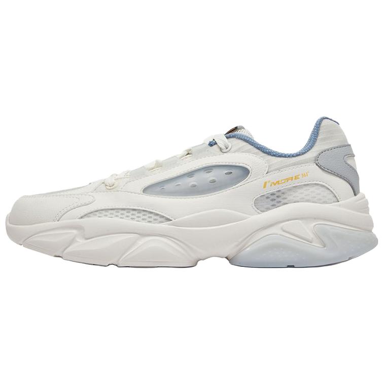 

361° Износостойкие легкие повседневные кроссовки Rebound Low Top для мужчин, белые и синие