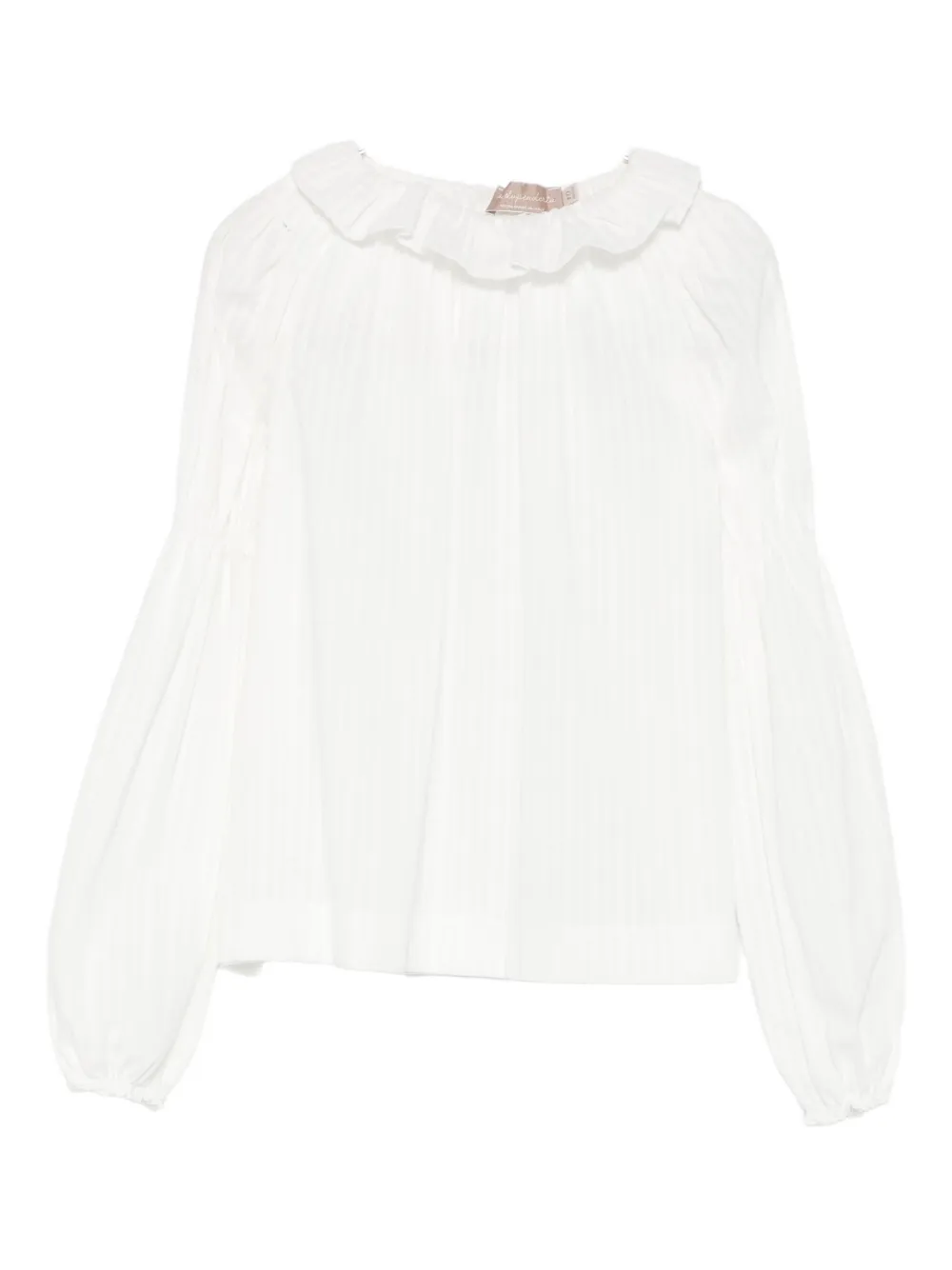 

Блузка с длинными рукавами и оборчатым воротником La Stupenderia, белый