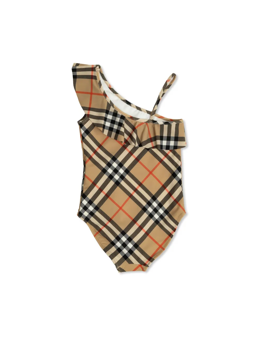Слитный купальник в клетку BURBERRY KIDS, нейтральный — фото 2