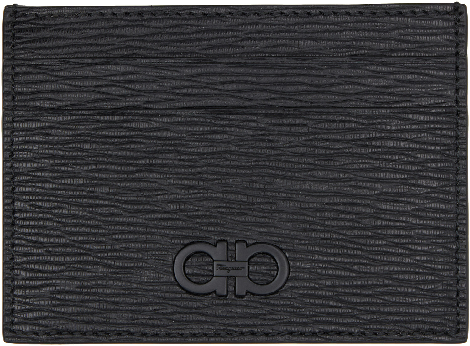 

Черный держатель для карт Gancini Ferragamo, Nero dark rain
