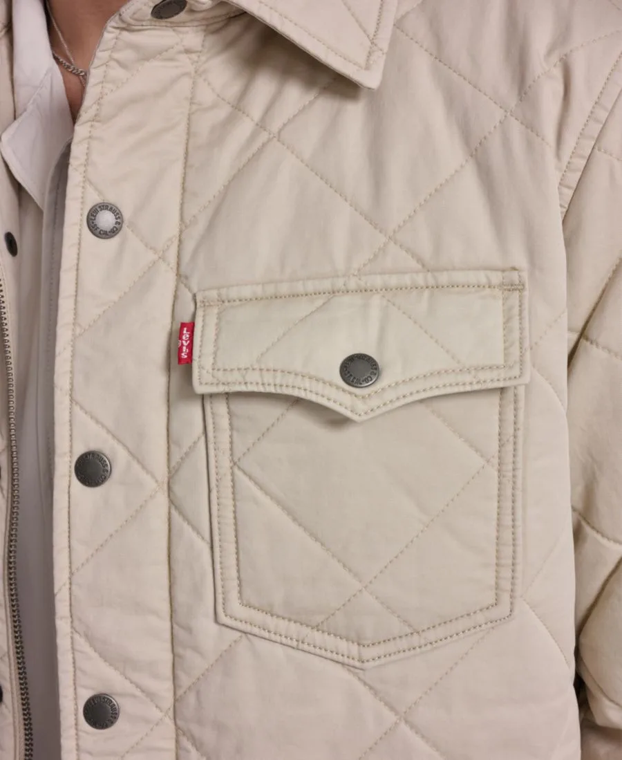 Мужская стеганая рубашка-куртка в стиле вестерн на молнии Levi's, Safari — фото 4